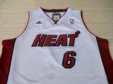 Camiseta James #6 Miami Heat Blanco